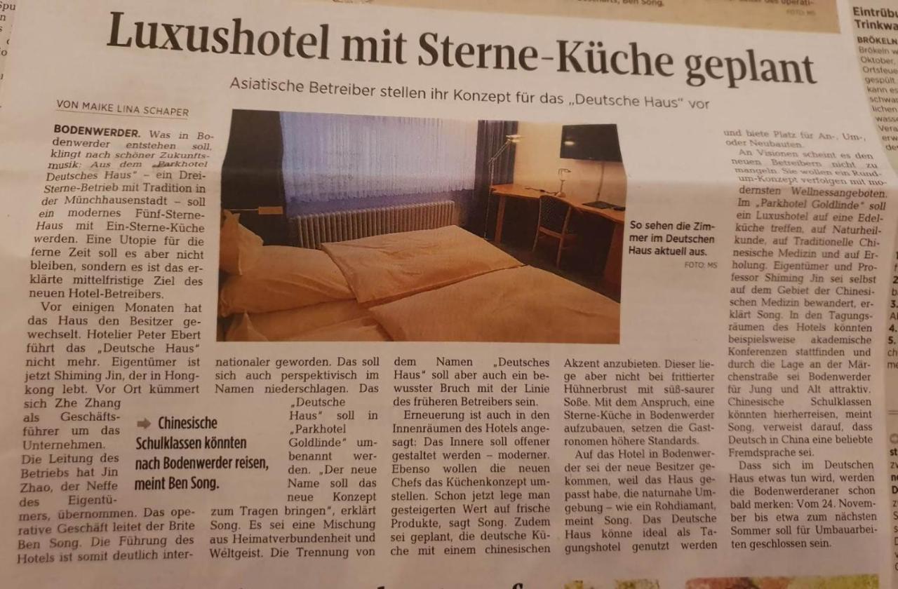 Parkhotel Goldlinde Bodenwerder Eksteriør bilde